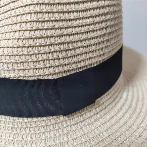 Straw Panama Hat with Band