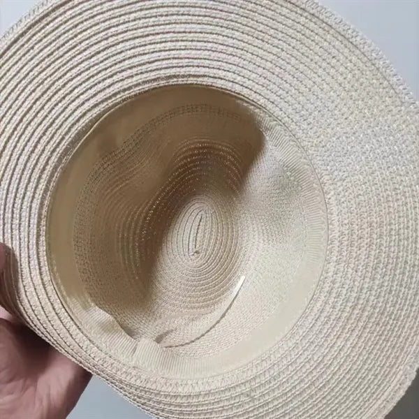 Straw Panama Hat with Band