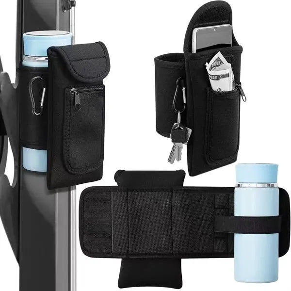 Magnetic Gym Water Bottle Sleeve Pouch with Phone Key Card S