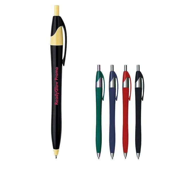 Black Inks Plastic Retractable Ballpoint Pen