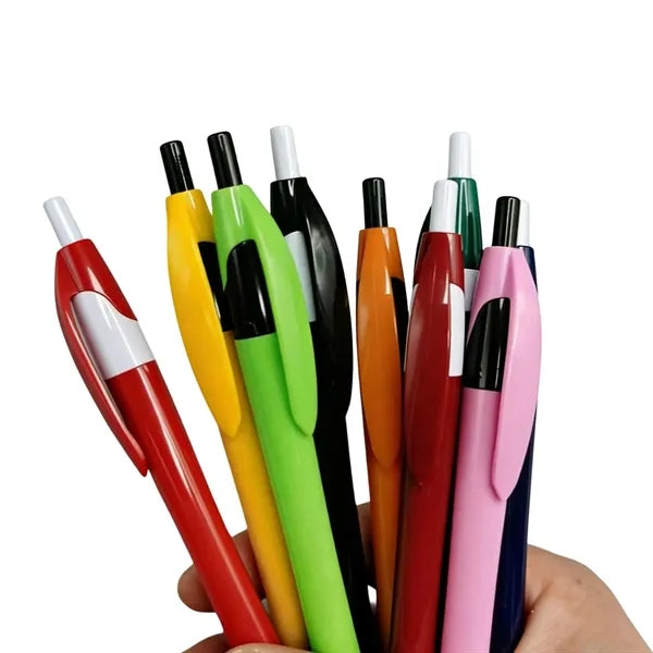 Black Inks Plastic Retractable Ballpoint Pen