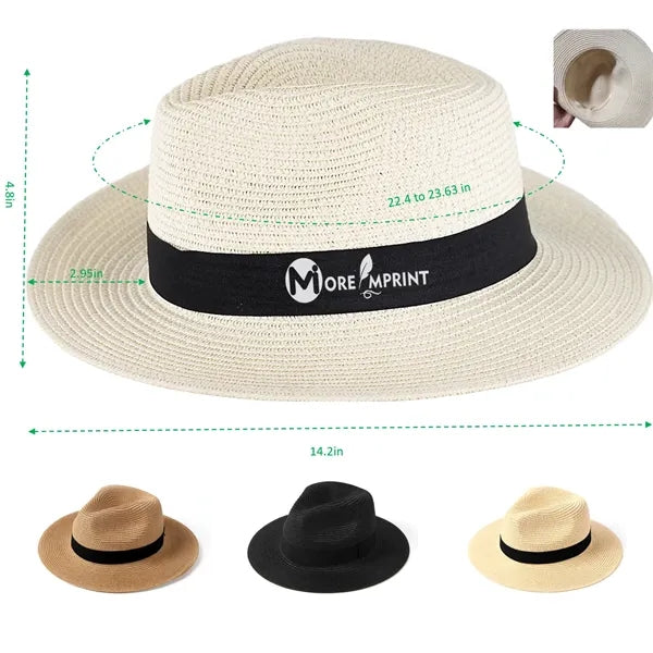 Straw Panama Hat with Band