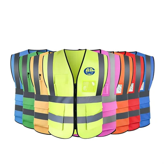 High Visibility Reflective Vest Multi Pockets Safety Vest Co