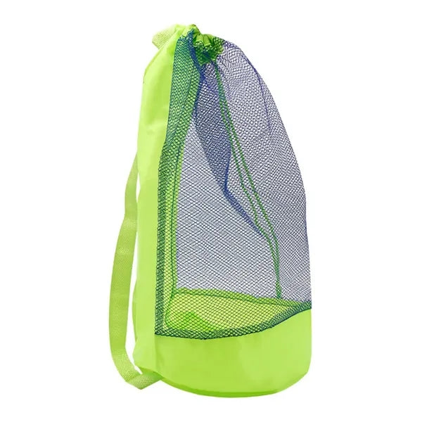 Large Mesh Drawstring Beach Backpack Toy Storage