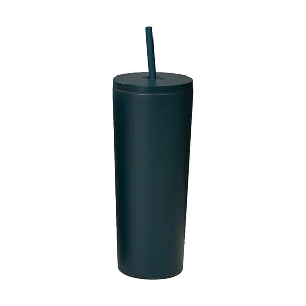 24oz Travel Stainless Steel Straw Tumbler