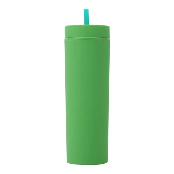 16oz Portable Plastic Straw Tumbler