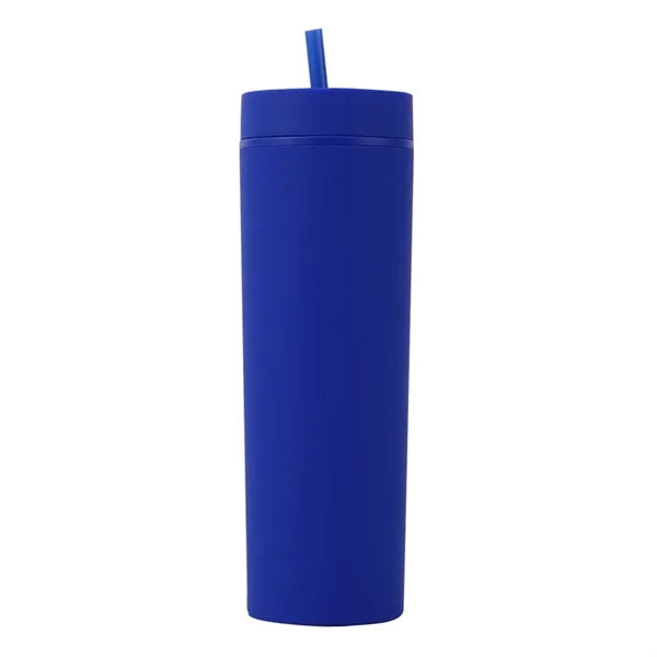 16oz Portable Plastic Straw Tumbler