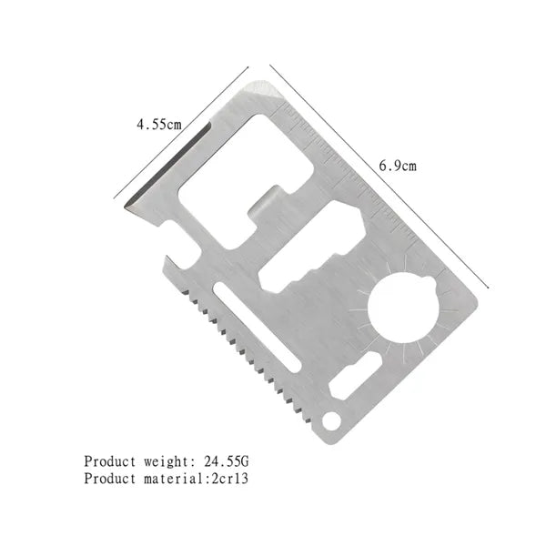 11-in-1 Survival Credit Card Multitool