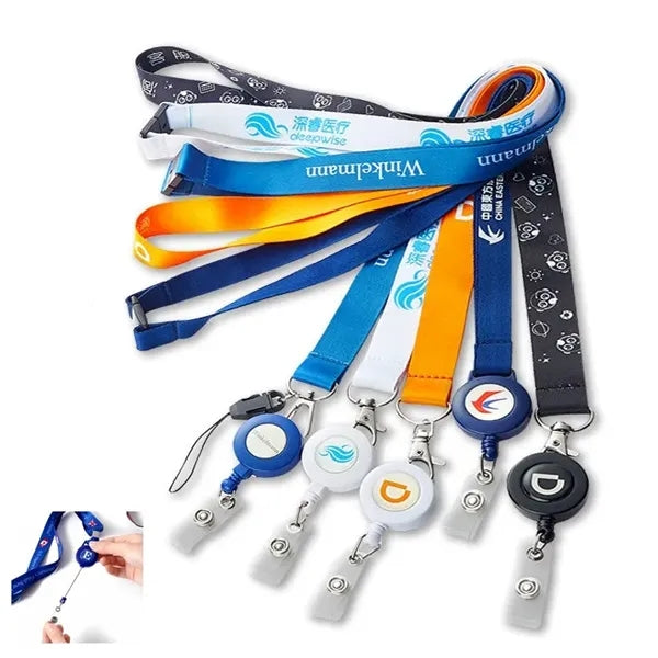 3/4" Retractable Polyester Lanyard