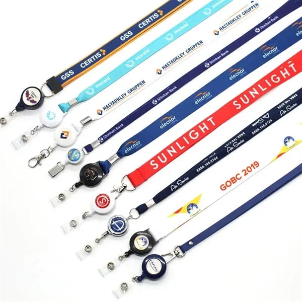 3/4" Retractable Polyester Lanyard