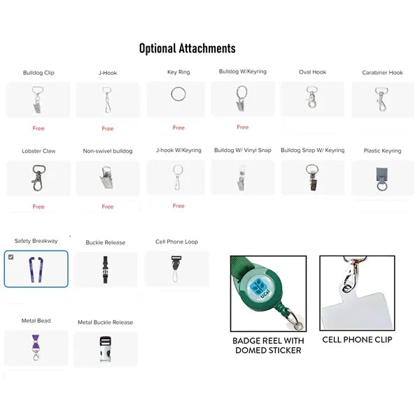 3/4" Retractable Polyester Lanyard