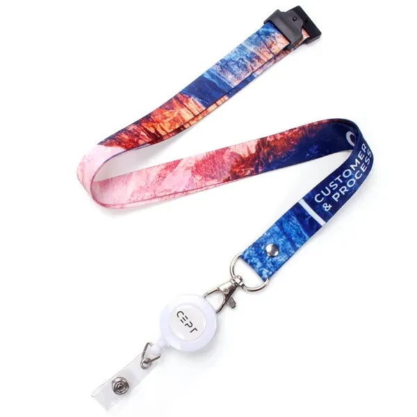 3/4" Retractable Polyester Lanyard