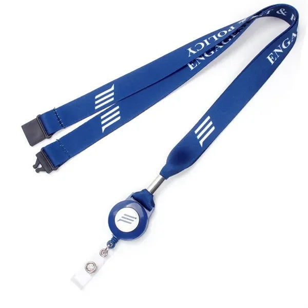 3/4" Retractable Polyester Lanyard