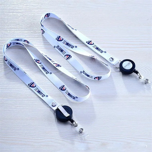 3/4" Retractable Polyester Lanyard