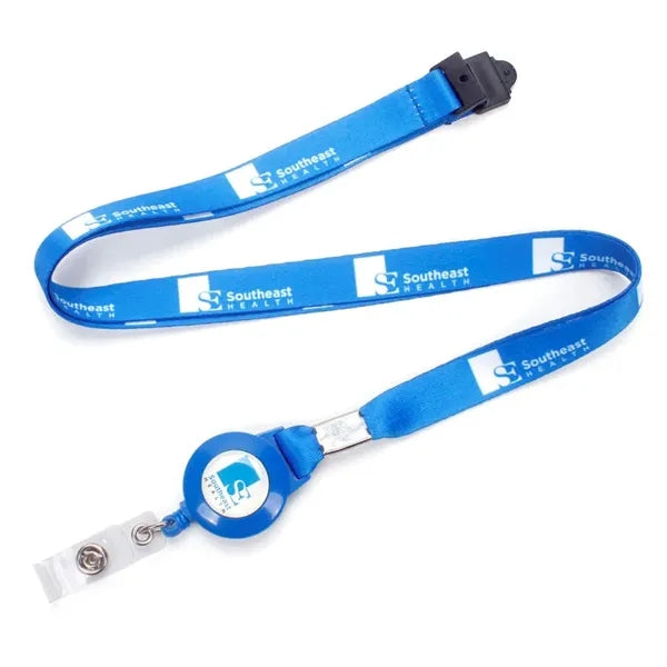 3/4" Retractable Polyester Lanyard