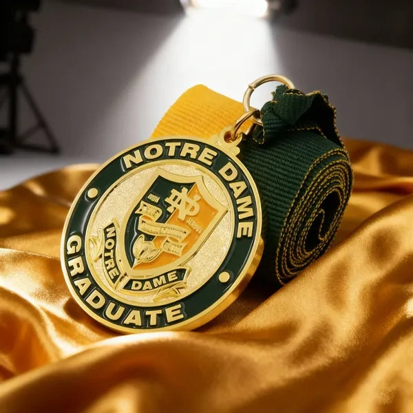 Gold-plated commemorative graduation honor medal