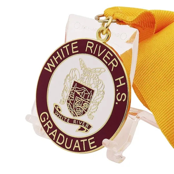 Gold-plated commemorative graduation honor medal