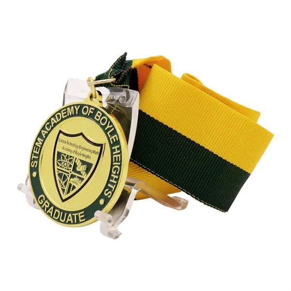 Gold-plated commemorative graduation honor medal