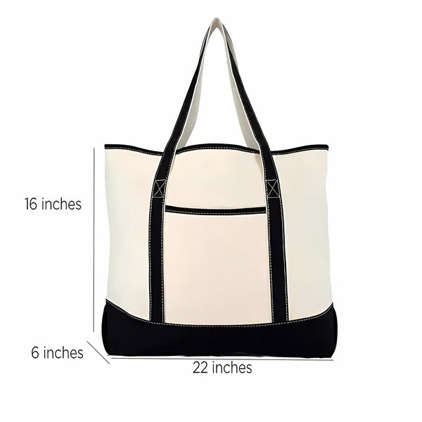 Large 22" Heavy Duty Canvas Tote Bag