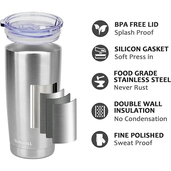 20oz Stainless Steel Double Wall Travel Tumbler