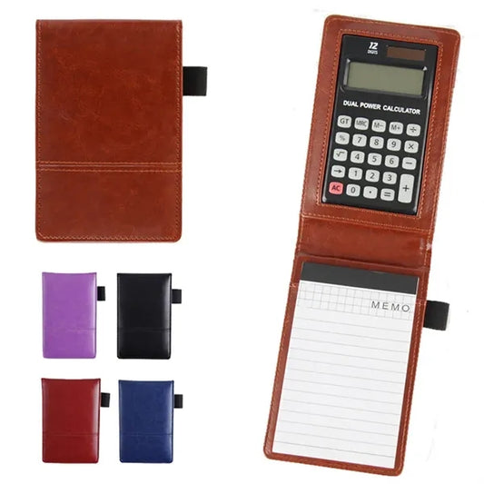 Mini Business Office Pocket Memo Pad Notepad with Calculator