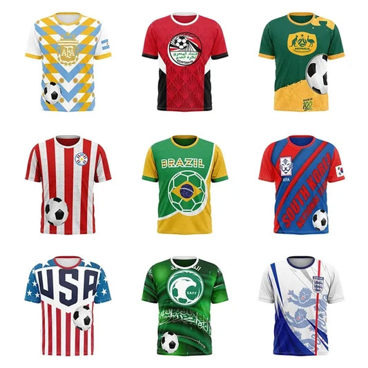 World Cup Fan Soccer Jersey Mesh Sports Shirt