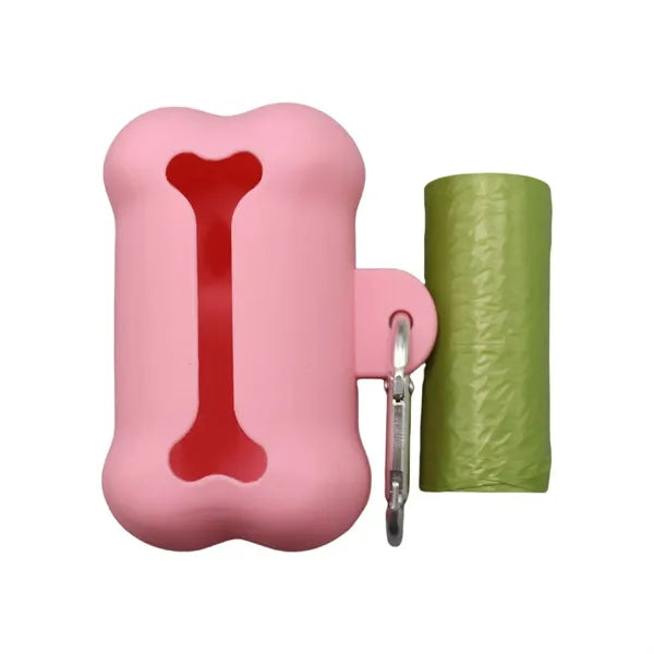 Bone Shape Waste Dispenser with Bags & Clip