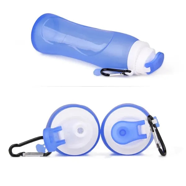 17 oz Silicone Collapsible Water Bottle with Custom Logo