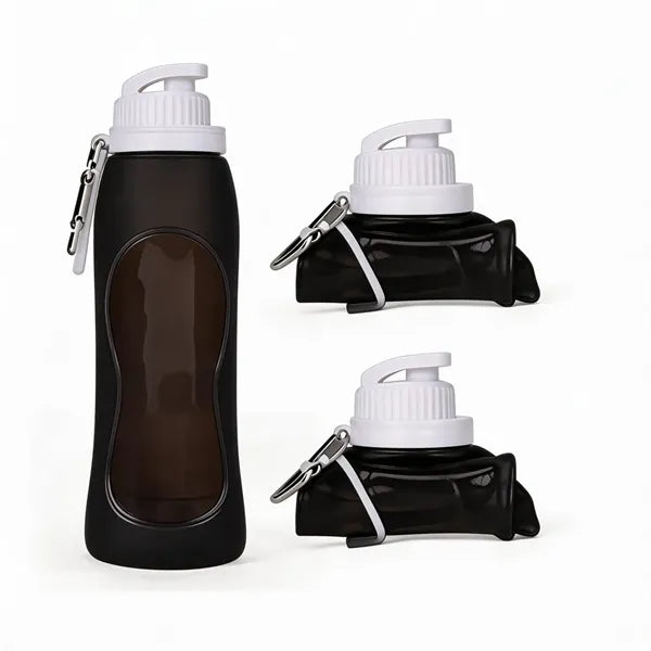 17 oz Silicone Collapsible Water Bottle with Custom Logo