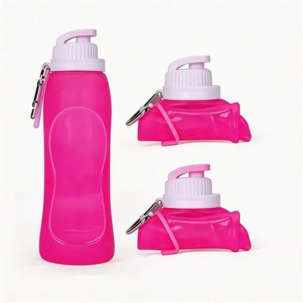 17 oz Silicone Collapsible Water Bottle with Custom Logo