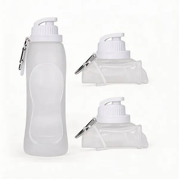 17 oz Silicone Collapsible Water Bottle with Custom Logo