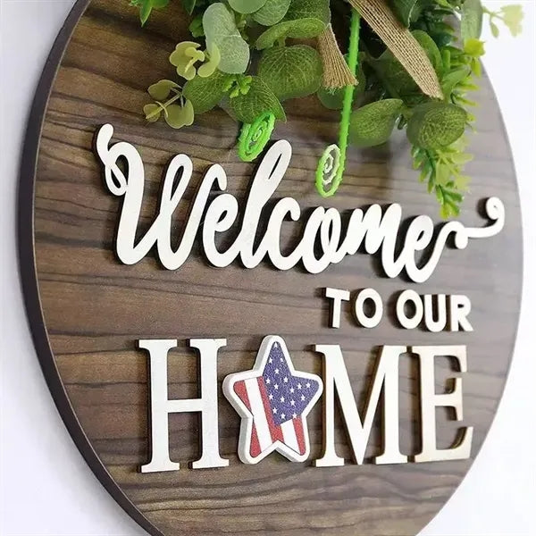 Wooden Door Plaque 11.81" x 11.81"