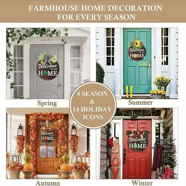 Wooden Door Plaque 11.81" x 11.81"