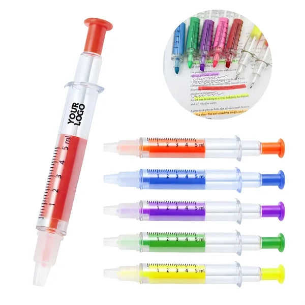Syringe Shape Highlighter & Ballpoint Pen