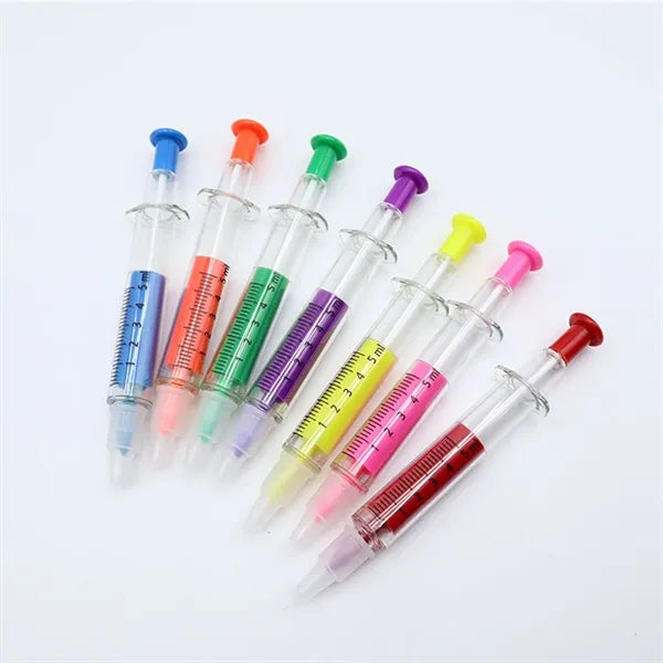 Syringe Shape Highlighter & Ballpoint Pen