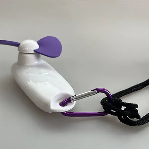 Cute Portable Mini Fan with Light & Carabiner