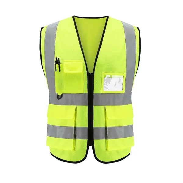 Premium Reflective Safety Vest With Pockets Full Color Print