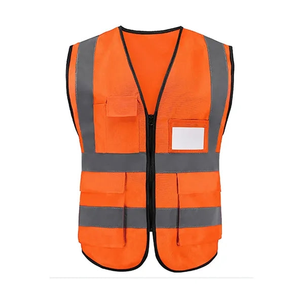 Premium Reflective Safety Vest With Pockets Full Color Print