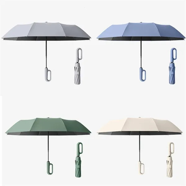 Windproof Compact Travel Umbrella With Ergonomic Handle