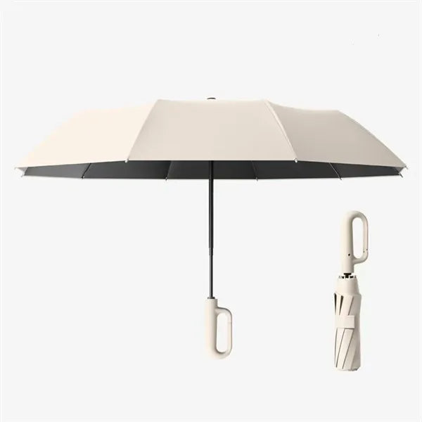 Windproof Compact Travel Umbrella With Ergonomic Handle