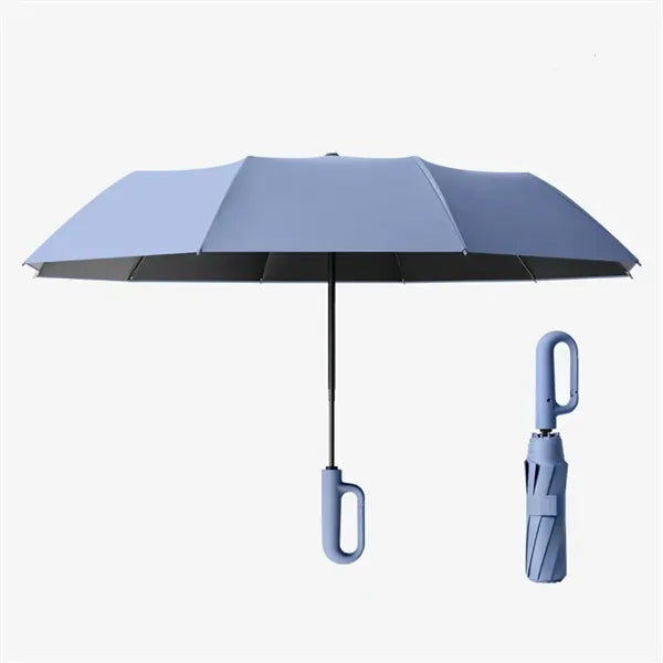 Windproof Compact Travel Umbrella With Ergonomic Handle