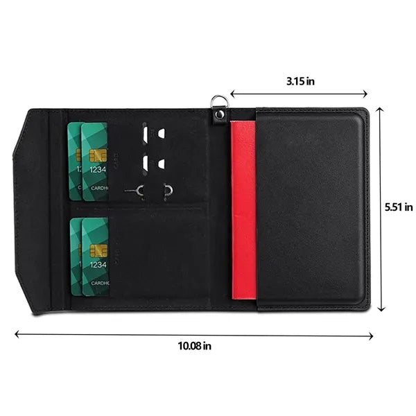 Versatile RDIF Shielded Magnetic Clasp Passport Holder