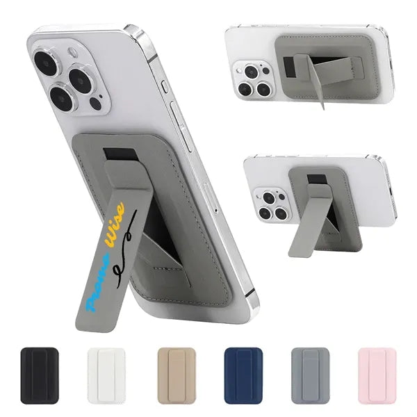 Magnetic Small PU Leather Card and Phone Holder