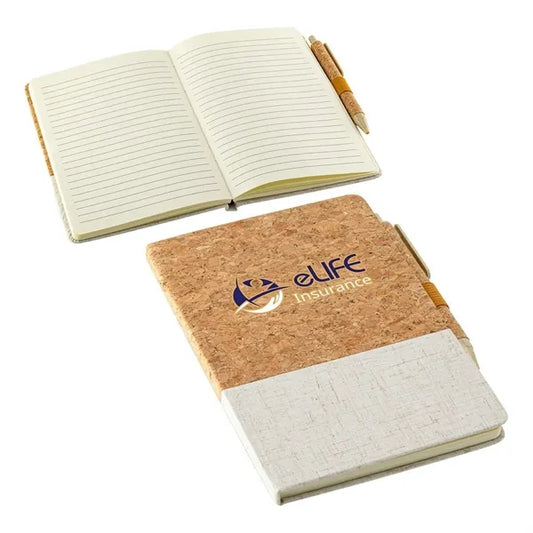 Cork & Linen 5.5x8 Journal with Eco Pen