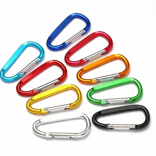 6cm 2.3inch Flat D-Ring Keychain Hook Karabiner