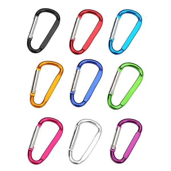 6cm 2.3inch Flat D-Ring Keychain Hook Karabiner