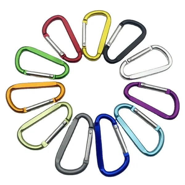 6cm 2.3inch Flat D-Ring Keychain Hook Karabiner