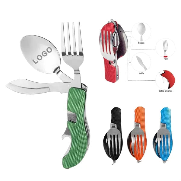 4-in-1 Portable Stainless Steel Cutlery