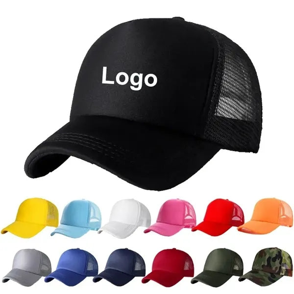 5-Panel Mesh Trucker Hat - Custom Logo Branding