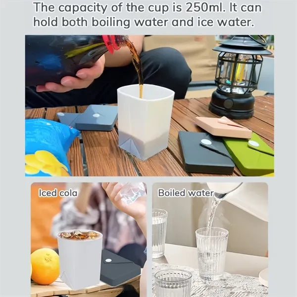 Silicone folding water bottle